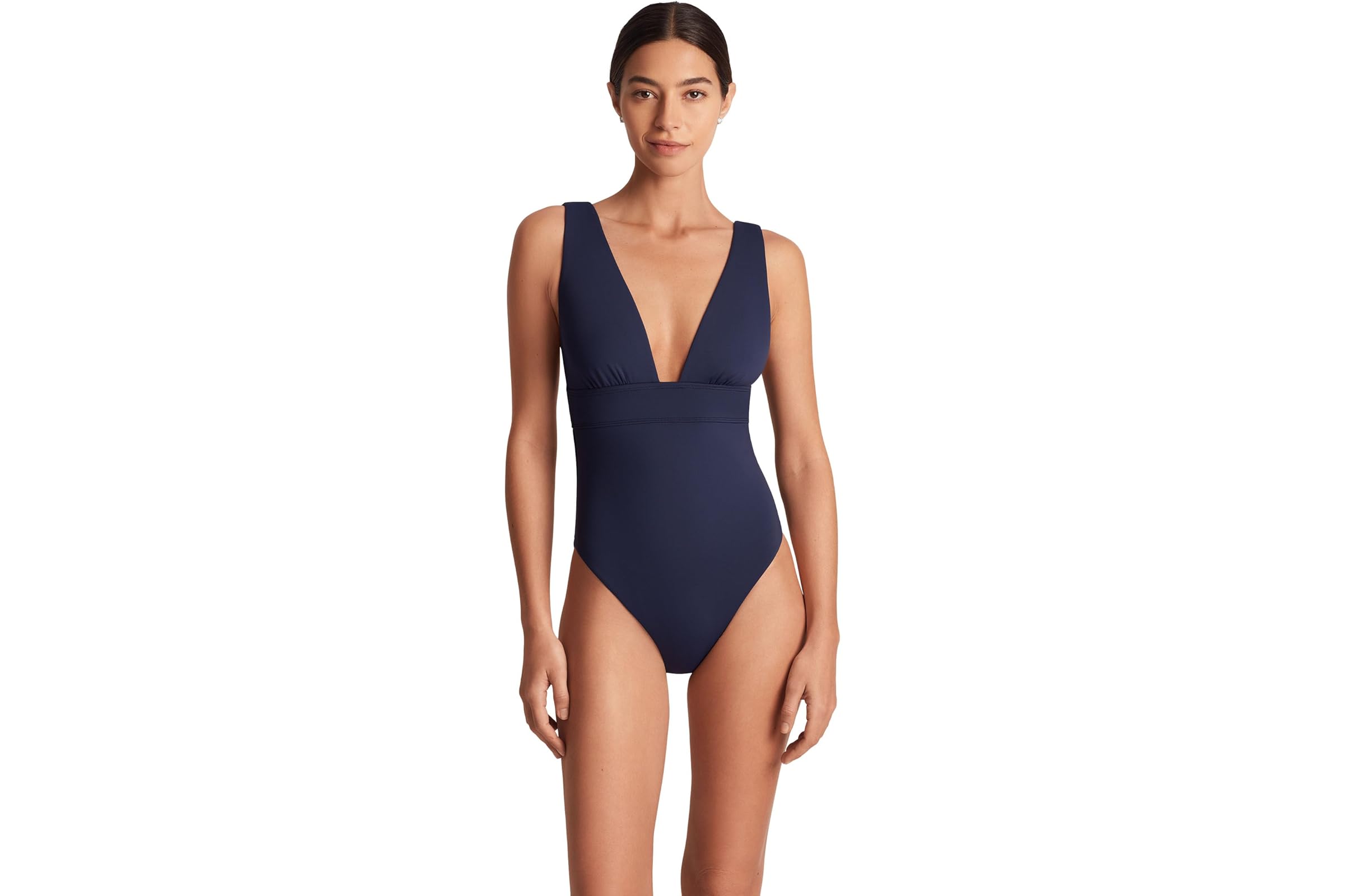 Купальник Lauren Ralph Lauren Sculpting Solids Modern V-Neck One-Piece 22090₽