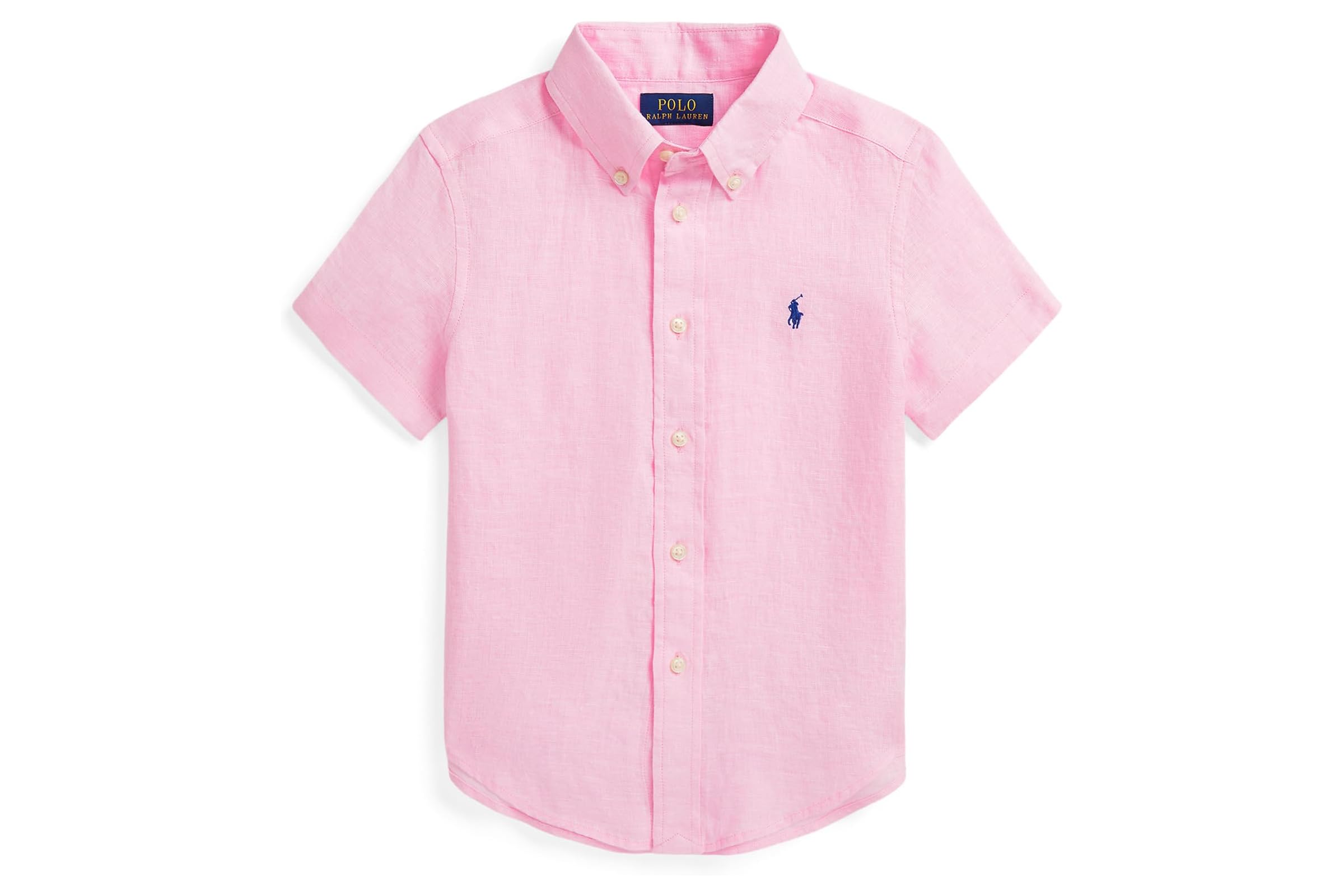 Мужская рубашка Polo Ralph Lauren Kids Linen Short Sleeve Shirt ToddlerLittle Kid 7790₽