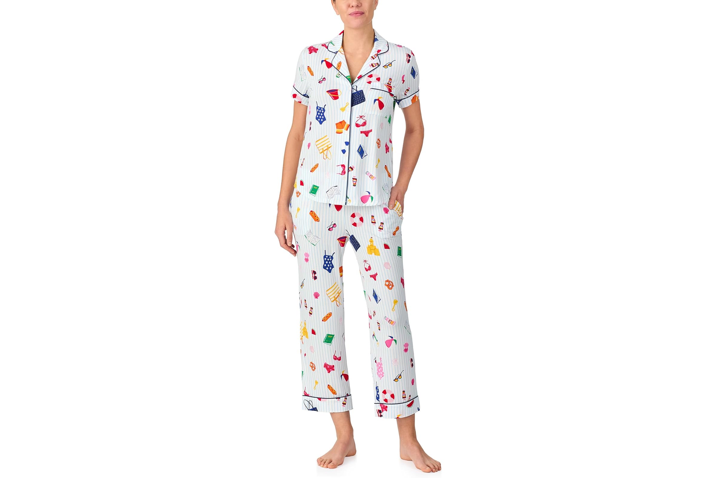 Kate Spade New York Short Sleeve Knit Shorty PJ Set 15590₽