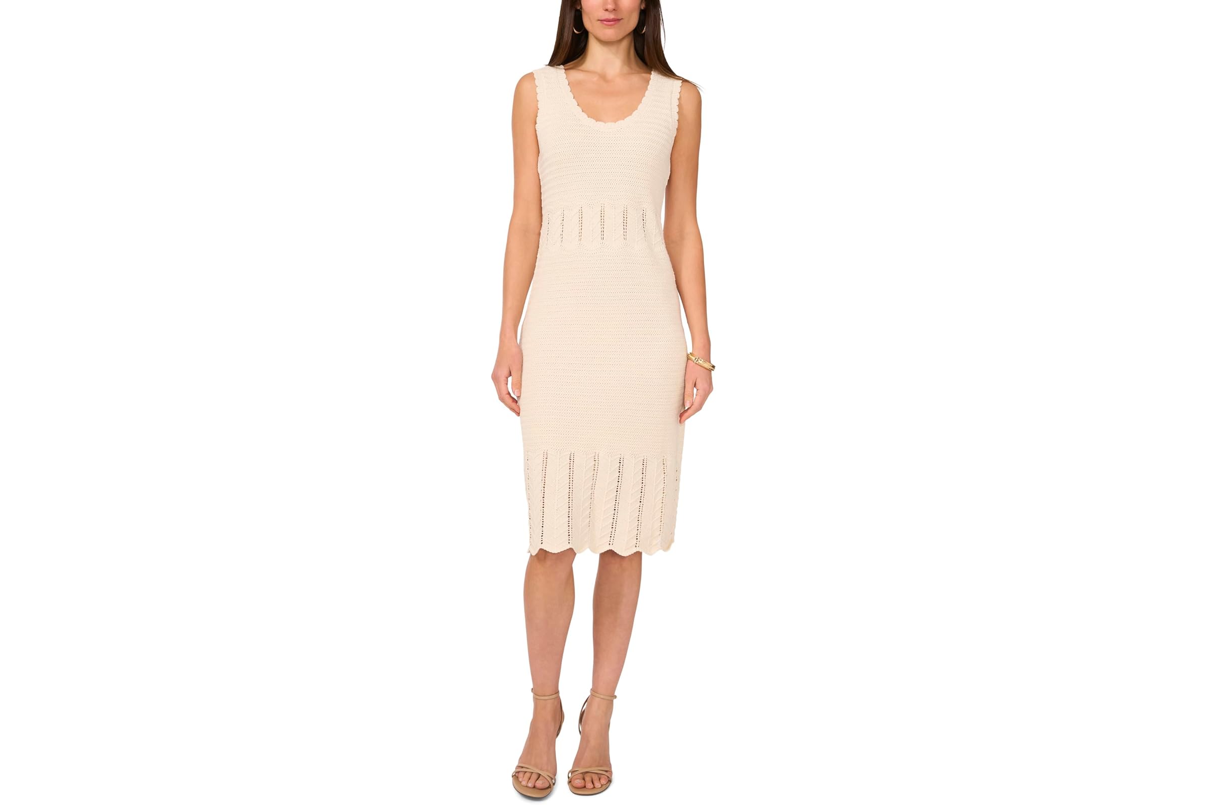 Платье Vince Camuto Pointelle Tank Dress With Scallop Edge 14290₽