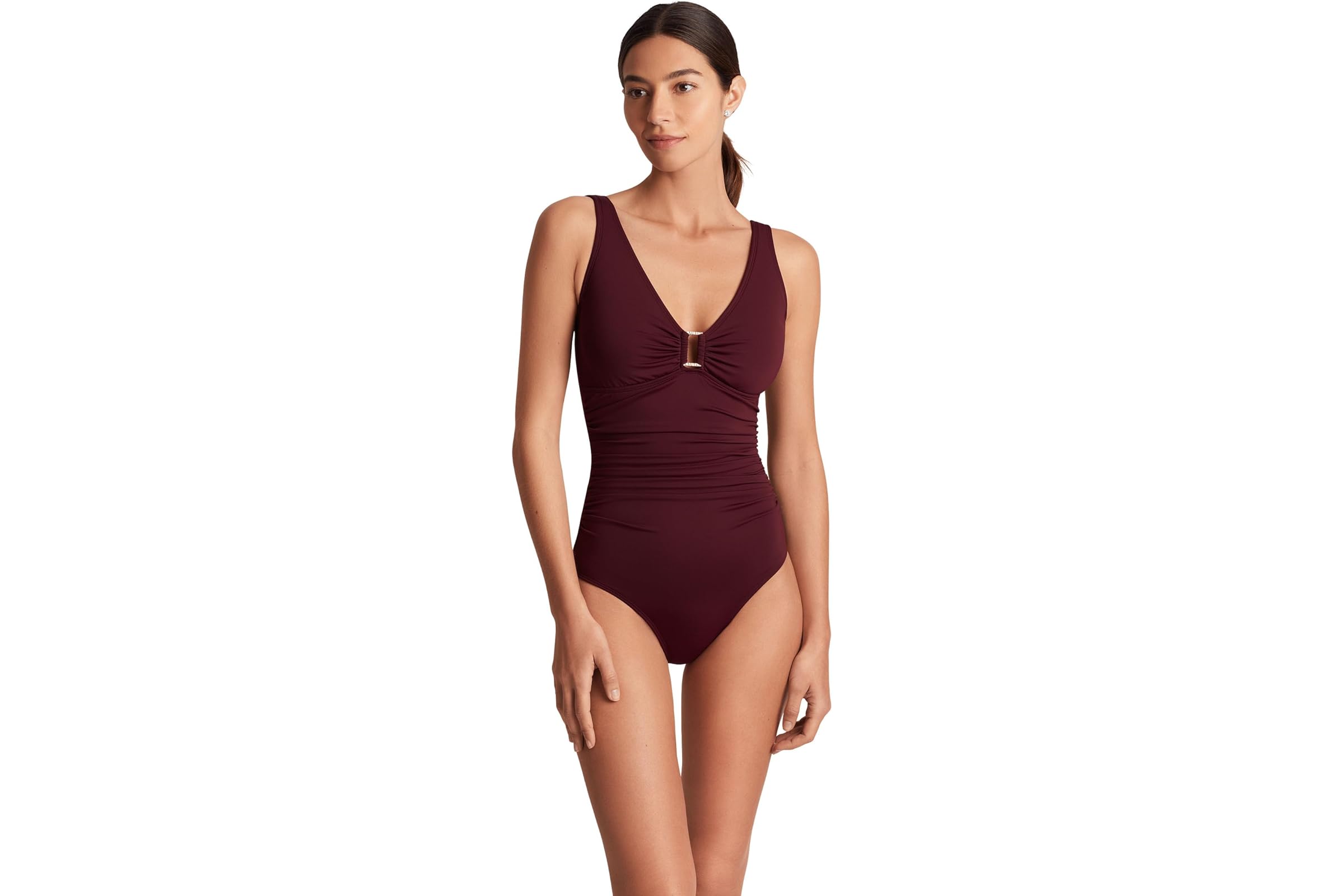 Купальник Lauren Ralph Lauren Beach Club Solids Ring Front Underwire One-Piece 27390₽