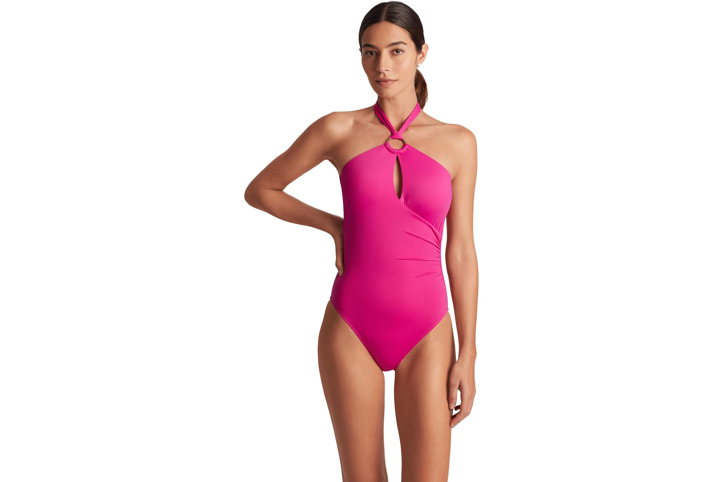 Купальник Lauren Ralph Lauren Beach Club Solid Macrame Ring High Neck One-Piece 23590₽