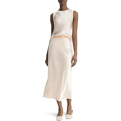 Юбка Vince Contrast Waistband Satin Skirt