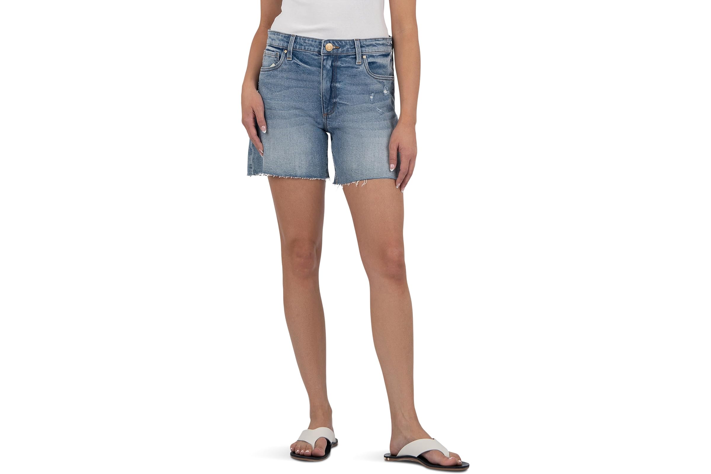 Шорты KUT from the Kloth Hailey High-Rise Shorts with Raw Hem 13390₽