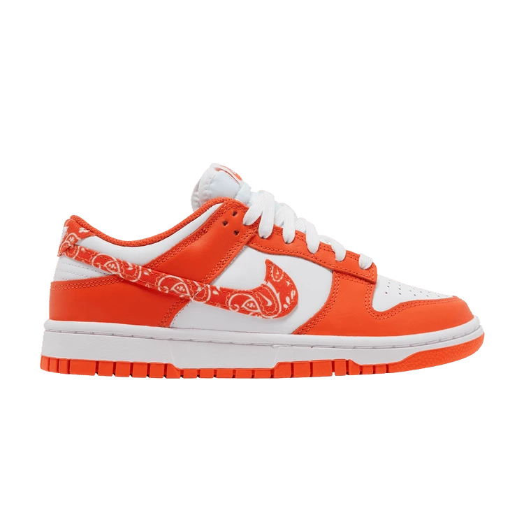 Женские кроссовки Nike Dunk Low Orange Paisley, оранжево-белые