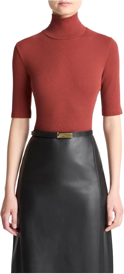 Женская футболка Vince Elbow Sleeve Turtleneck