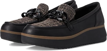 Женские балетки Clarks Zylah May, черные комбинированные