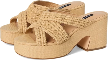 Женские босоножки Nine West Bemay с плетением, светло-бежевые