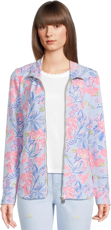 Lilly Pulitzer Leona Upf 50+ на молнии multi elephant splash