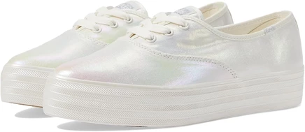 Женские кеды Keds Point Lace Up, белые перламутровые