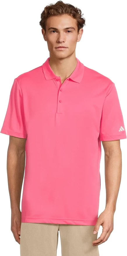 футболка-поло для гольфа adidas Golf adi Performance с коротким рукавом солнечно-розового цвета