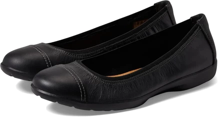 Женские балетки Clarks Meadow Opal, кожаные, черные