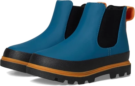Кроссовки Native Shoes Kids Kensington Chelsea (для малышей) цвет голубой/яркий черный/абрикосово-оранжевый