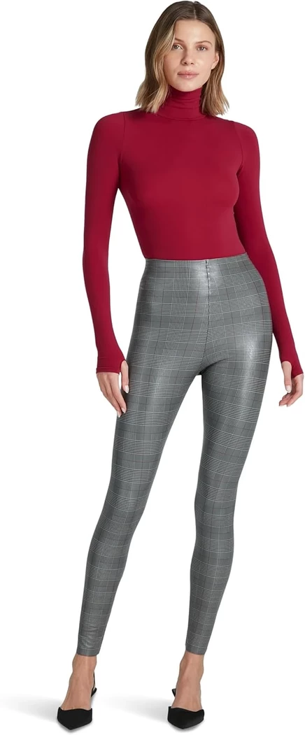 Брюки Commando Faux Leather Plaid Legging