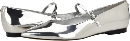 Женские балетки Calvin Klein Kamryn лаковые, серебристые