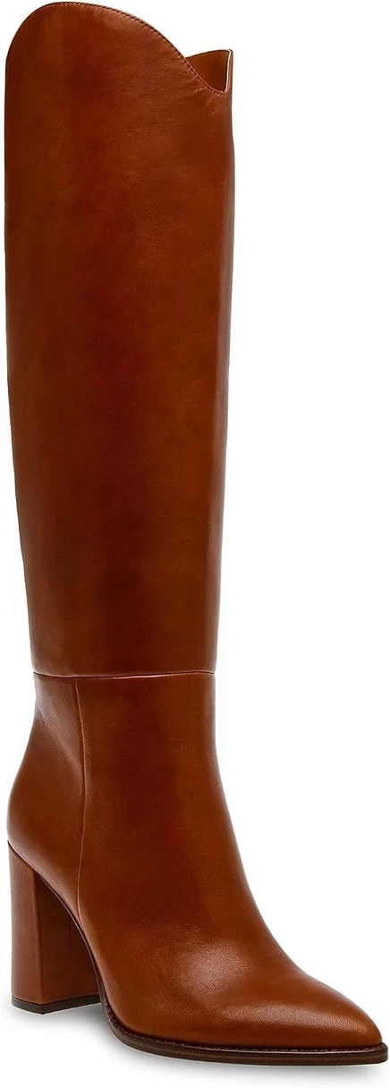 Женские сапоги Steve Madden Bixby кожаные, коньячные