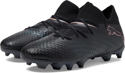 Детские бутсы Puma Kids Future 7 Pro FG/AG, черно-белые