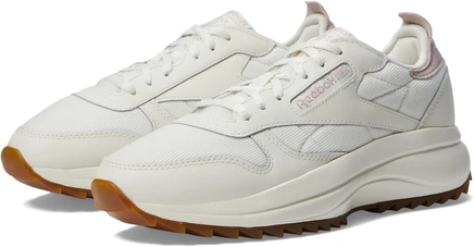 Кроссовки Reebok Classic Leather, белый/лиловый/коричневый