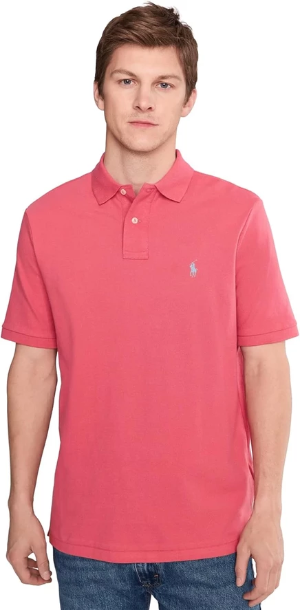 Мужская рубашка Polo Ralph Lauren Classic Fit Mesh Polo Shirt red sky 3
