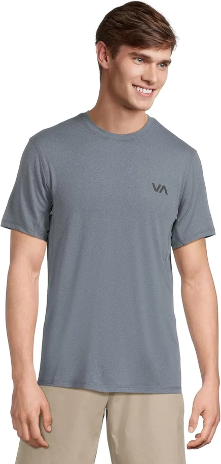 Винтажный топ с коротким рукавом RVCA VA Sport Vent с коротким рукавом из вереска темно-синего цвета