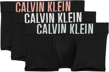 Мужские трусы‑боксеры Calvin Klein Underwear Intense Power набор 3 шт., черные с цветными логотипами
