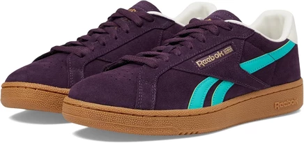 Унисекс кеды Reebok Club C, тёмно-сливовые/зелёные/чёрные