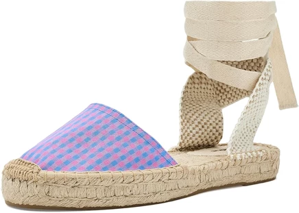 Женские эспадрильи Soludos Vichy Lauren, синие/розовые