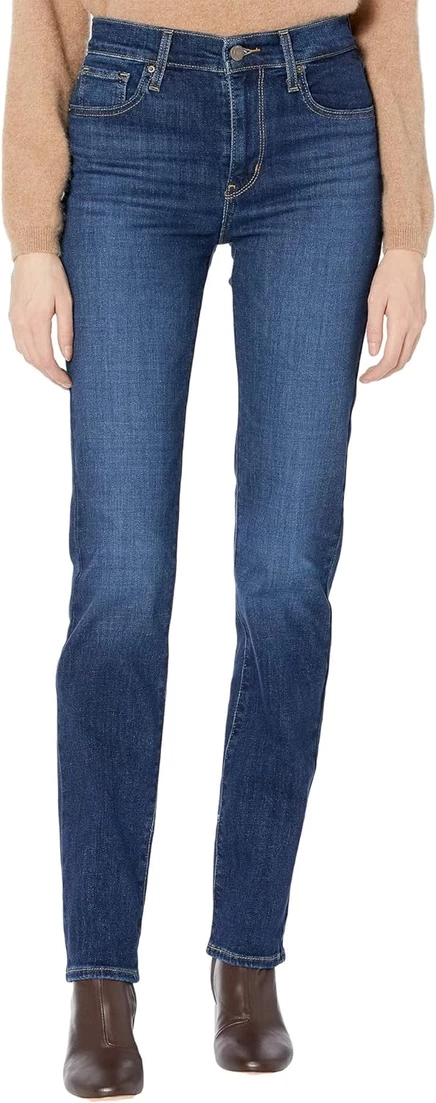 Женские брюки Levi's® 724 с высокой посадкой и прямым карбоновым блеском
