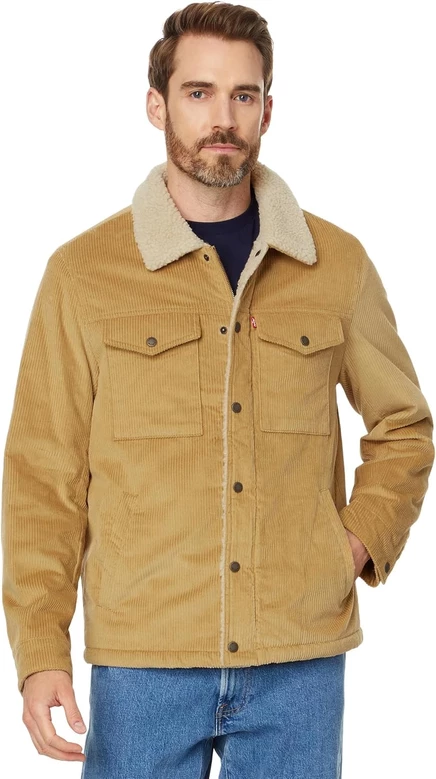 Куртка Levi's Corduroy Trucker вельветовая, песочная