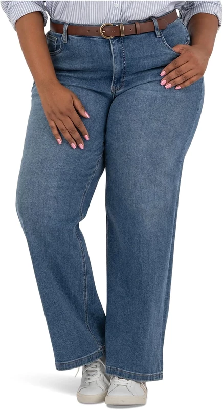 Джинсы KUT from the Kloth Plus Jean High Rise Wide Leg Clean Hem