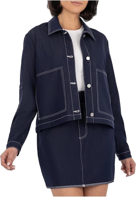 Куртка KUT from the Kloth Jolene Jacket With Shirt Collar Big Patch Pocket