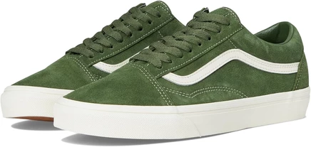 Кеды Vans Old Skool низкие замшево‑текстильные, коричнево‑зеленые
