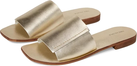 Free People Verona Slides gold