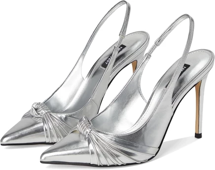 Женские туфли Nine West Faive, серебристые
