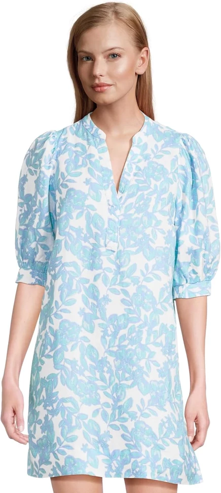 Женское платье Lilly Pulitzer Mialeigh из льна, сине-лиловое