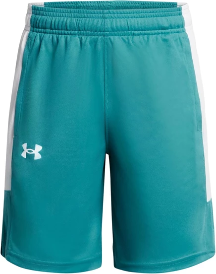 Детские шорты under armour kids baseline, бирюзово-белые