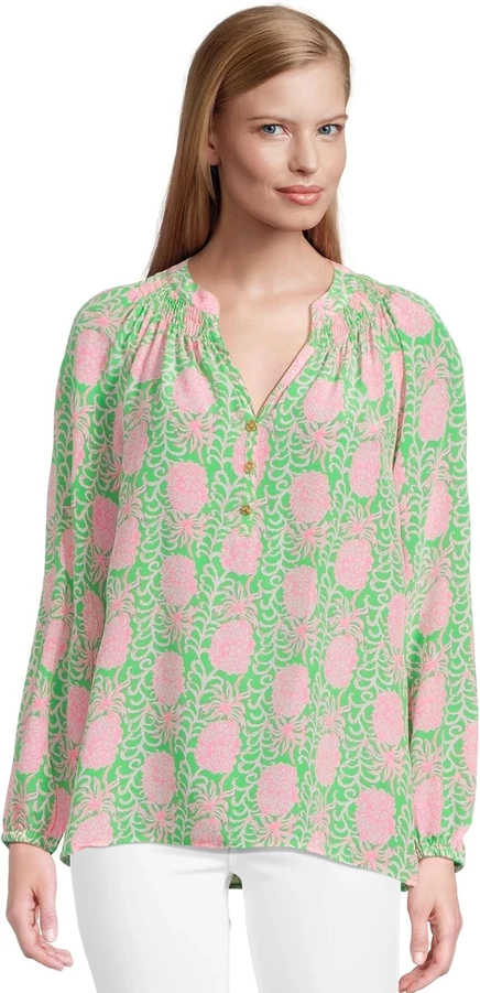 Женская блузка Lilly Pulitzer Elsa, зеленая