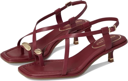 Женские босоножки Kenneth Cole New York Geala кожаные, темно-красные