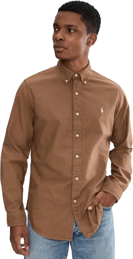 Мужская рубашка Polo Ralph Lauren Classic Fit, коричневая