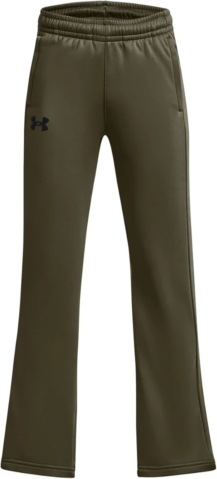 Детские флисовые брюки Under Armour Kids, зеленые/черные