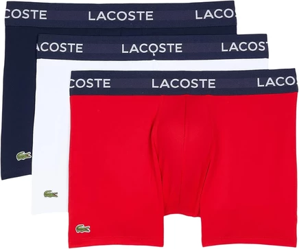 Мужские боксеры Lacoste 3 шт., тёмно-синий/белый/красный