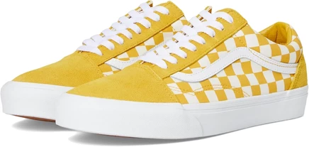 Кеды Vans Old Skool в шахматную клетку, горчичные