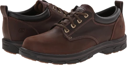 Мужские оксфорды Skechers Segment с верхом из кожи и синтетики, коричневые