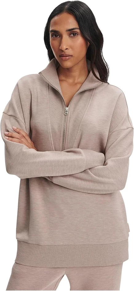 Женское худи Varley Masie Longline, серо-бежевый меланж