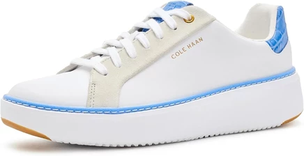 Женские кроссовки Cole Haan GrandPro Topspin, белые с синим принтом