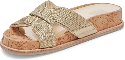 Женские сандалии Dolce Vita Selda, золотистые из рафии