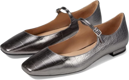 Cole Haan Bridge Mary Jane Ballet dark silver croc print