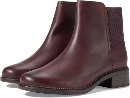 Кожа Clarks Maye Palm цвета бордо
