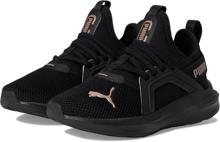 PUMA Kids Softride Enzo Alternative Closure (Little Kid) puma black/rose gold