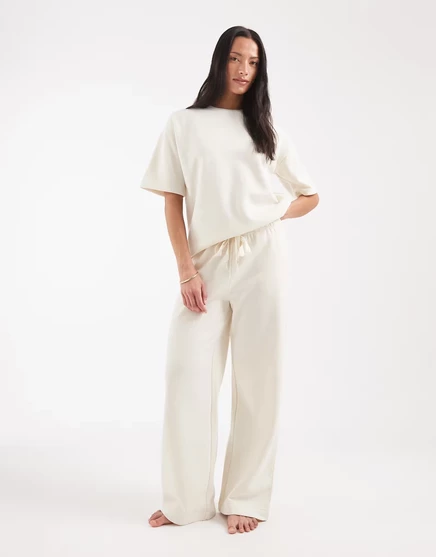 Женские широкие штаны Vero Moda с завязкой, кремовые